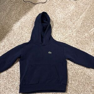 Lacoste Kids’ Kangaroo Pocket Hoodie Navy Blue Size 4 Years